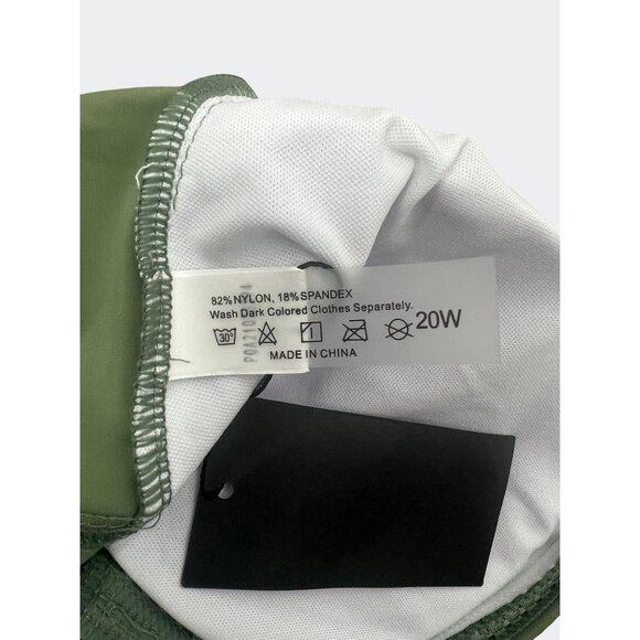 Daci Olive Green One-Piece Swimsuit With Adjustable Straps & Waist Detail 20W - Picture 10 of 15